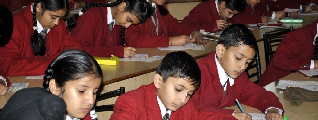 Students learning in classroom